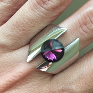 Beautiful Faux Amethyst Ring Size 6